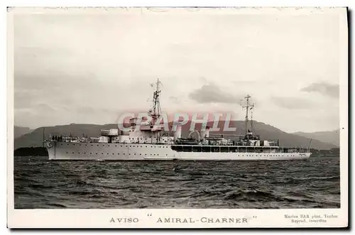 Ansichtskarte AK Bateau Aviso Amiral Charner