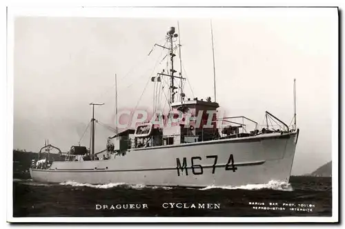 Ansichtskarte AK Bateau Dragueur Cyclamen