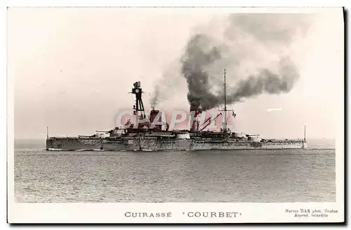 Cartes postales Bateau Cuirasse Courbet