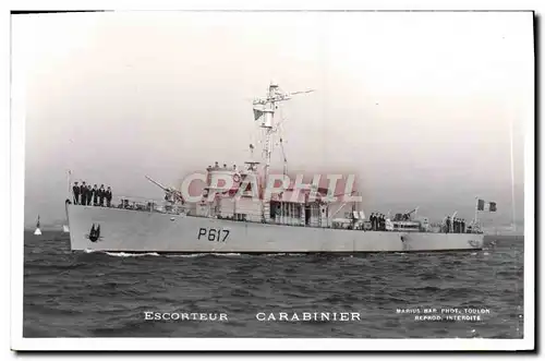 Cartes postales Bateau Escorteur Carabinier