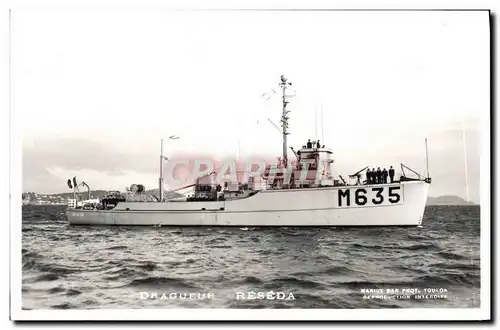 Cartes postales Bateau Dragueur Reseda