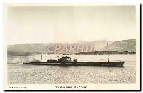 Cartes postales Bateau Sous Marin Phoque