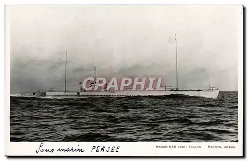 Cartes postales Bateau Sous marin pensee