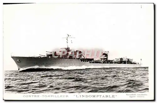 Cartes postales Bateau Contre Torpilleur L&#39indomptable