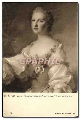 Ansichtskarte AK Nattier Louis Henriette Gabrielle De Lorraine Princesse de Turenne Musee de Versailles