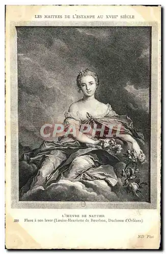 Ansichtskarte AK Nattier Flore a son lever Louis Henriette de Bourbon Duchesse d&#39Orleans