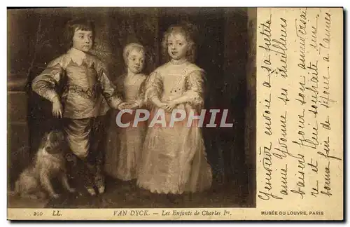 Cartes postales Van Dyck Les Enfants De Charles 1er