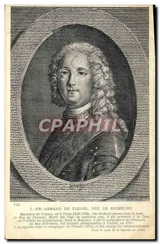 Ansichtskarte AK Armand Du Plessis Duc De Richelieu Marechal de France