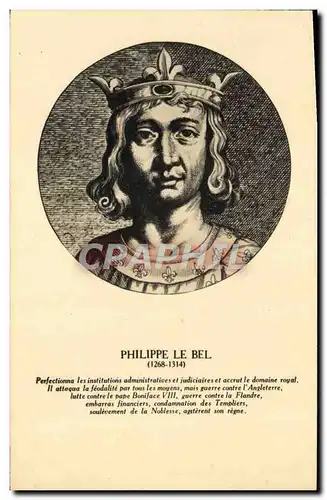 Ansichtskarte AK Philippe Le Bel 1268 1314 Roi de France