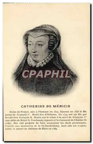 Ansichtskarte AK Catherine De Medicis Reine de France Nee a Florence