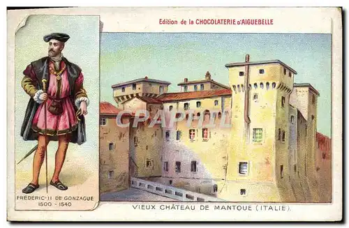 Cartes postales Vieux Chateau De Mantoue Italie Frederic II de Gonzague Chocolaterie d&#39Aiguebelle