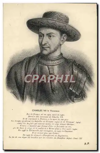 Cartes postales Charles VII le Victorieux Roi de France