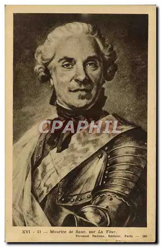 Cartes postales Maurice De Saxe par La Tour