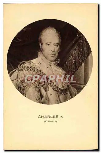 Cartes postales Charles X Roi de France