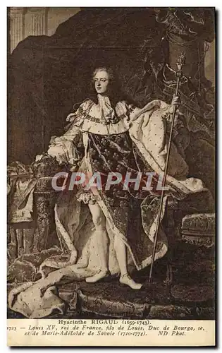 Ansichtskarte AK Hyacinthe Rigaud Louis XV roi de France