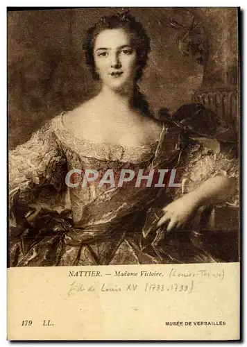 Cartes postales Nattier MAdame Victoire Fille de Louis XV Musee de Versailles