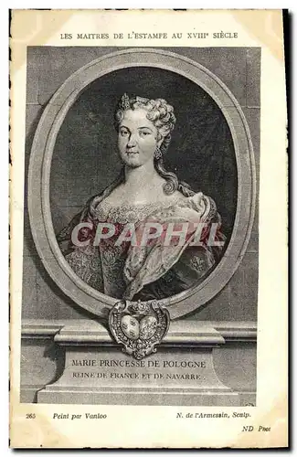 Cartes postales Marie Princesse de Pologne Reine de France et de Navarre