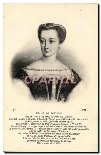 Ansichtskarte AK Diane de Poitiers Fille de Jean de Poitiers