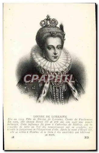 Cartes postales Louise de Lorraine Fille de Nicolas de Lorraine