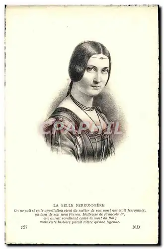 Cartes postales La belle ferronniere Maitresse de Francois 1er