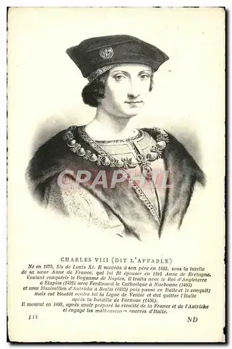 Cartes postales Charles VII dit l&#39Affable Fils de Louis XI