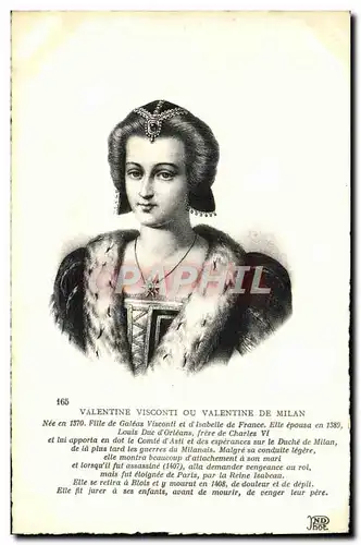 Cartes postales Valentine Visconti Ou Valentine De Milan