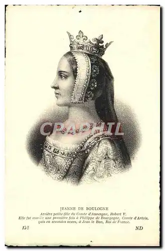 Cartes postales Jeanne De Boulogne