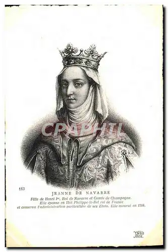 Cartes postales Jeanne De Navarre