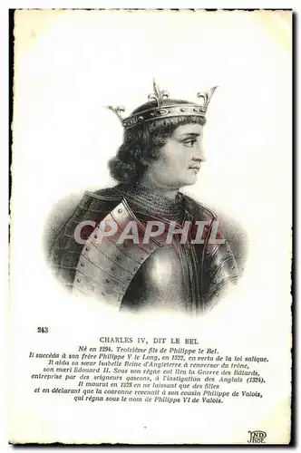 Cartes postales Charles IV Dit Le Bel