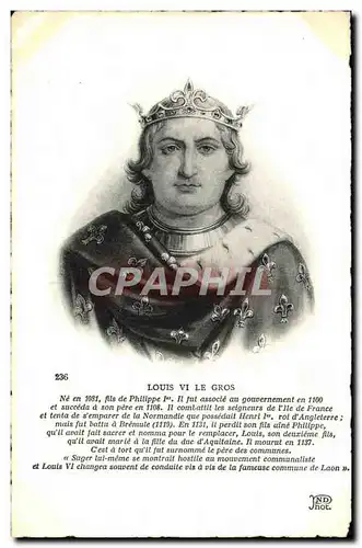 Cartes postales Louis VI le Gros