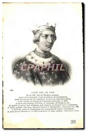 Cartes postales Louis VIII Le Lion