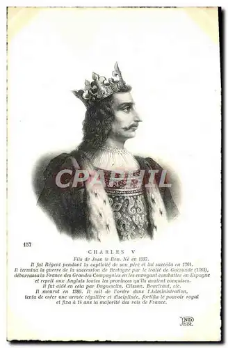 Cartes postales Charles V Fils de Jean le Bon