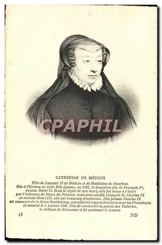 Cartes postales Catherine De Medicis