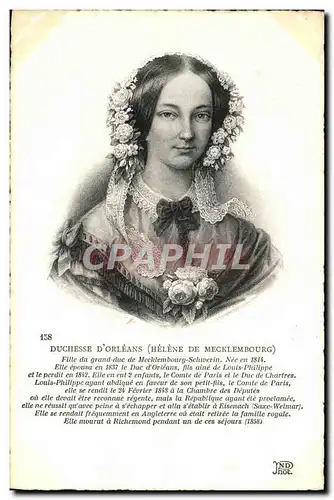 Ansichtskarte AK Duchesse D&#39Orleans Fille du Grand duc De Mecklembourg Schwerin