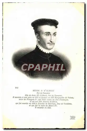 Cartes postales Henri D&#39Albret Roi de Navarre