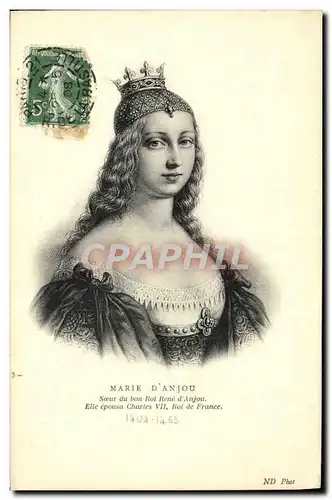 Ansichtskarte AK Marie D&#39Anjou Soeur du Bon Roi Rene d&#39Anjou