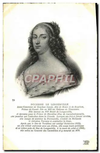 Cartes postales Duchesse De Longueville