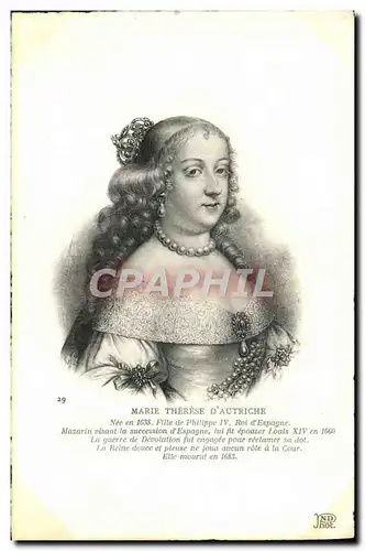 Ansichtskarte AK Marie Therese D&#39Autriche fille de Philippe IV roi d&#39Espagne