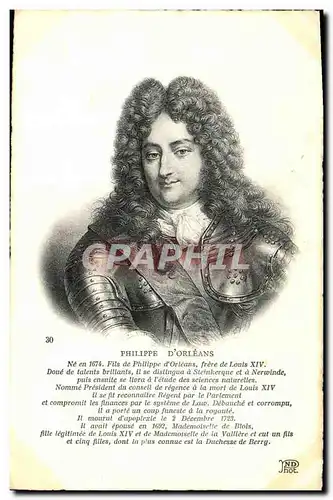 Ansichtskarte AK Philippe D&#39Orleans Fils de Philippe d&#39Orleans Frere de Louis XIV