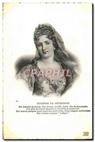 Ansichtskarte AK Duchesse De Bourgogne Adelaide de Savoie