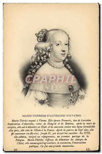 Cartes postales Marie Therese d&#39Autriche