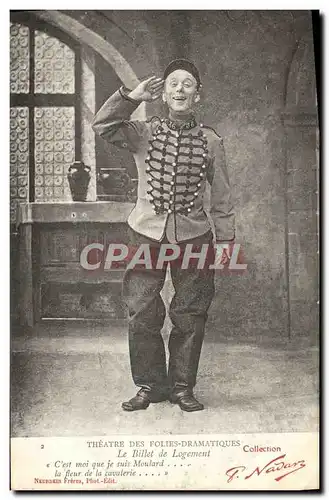 Cartes postales Theatre des Folies Dramatiques Le billet de logement