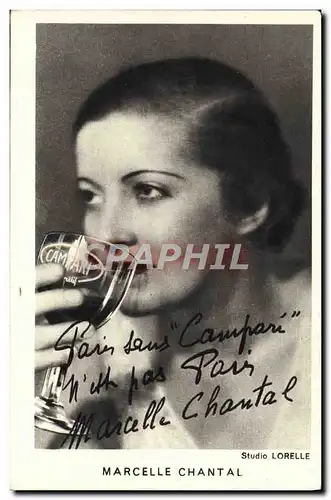 Ansichtskarte AK Marcelle Chantal Publicite Campari