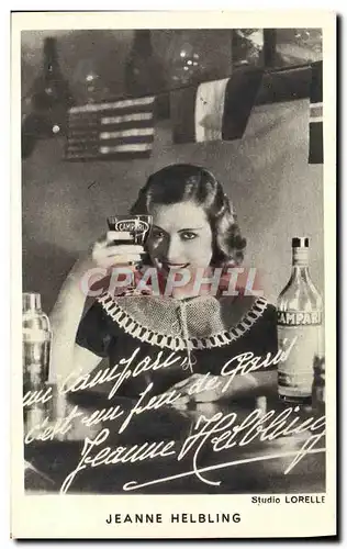 Ansichtskarte AK Jeanne Helbling Publicite Campari