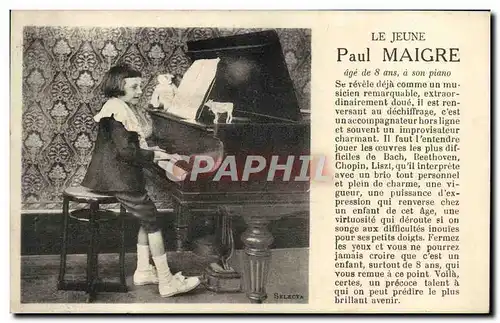 Cartes postales Le jeune Paul Maigre Piano Pianiste