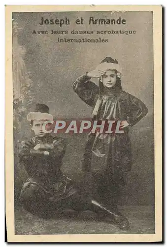 Ansichtskarte AK Fantaisie Enfants Joseph et Armande Danse acrobatique