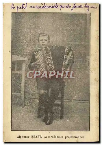 Ansichtskarte AK Alphonse Braet Accordeoniste professionnel Accordeon