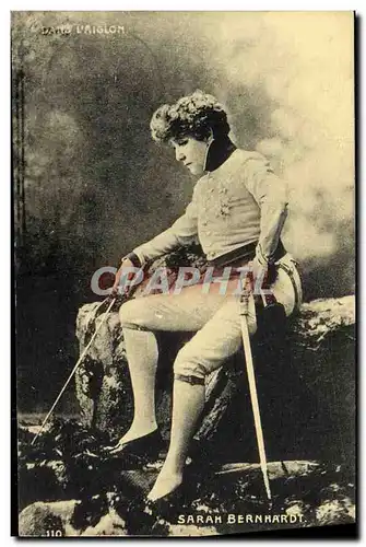 Cartes postales Fantaisie Sarah Bernhardt L&#39Aiglon