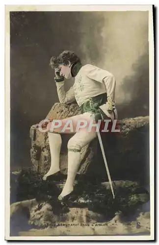 Cartes postales Fantaisie Sarah Bernhardt L&#39aiglon