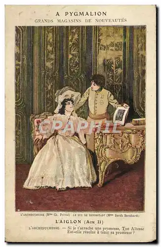 Cartes postales Fantaisie Sarah Bernhardt L&#39aiglon